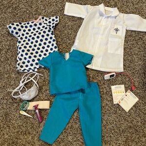 Bundle of 18” Doll Clothes and Accessories. “American Girl” size.